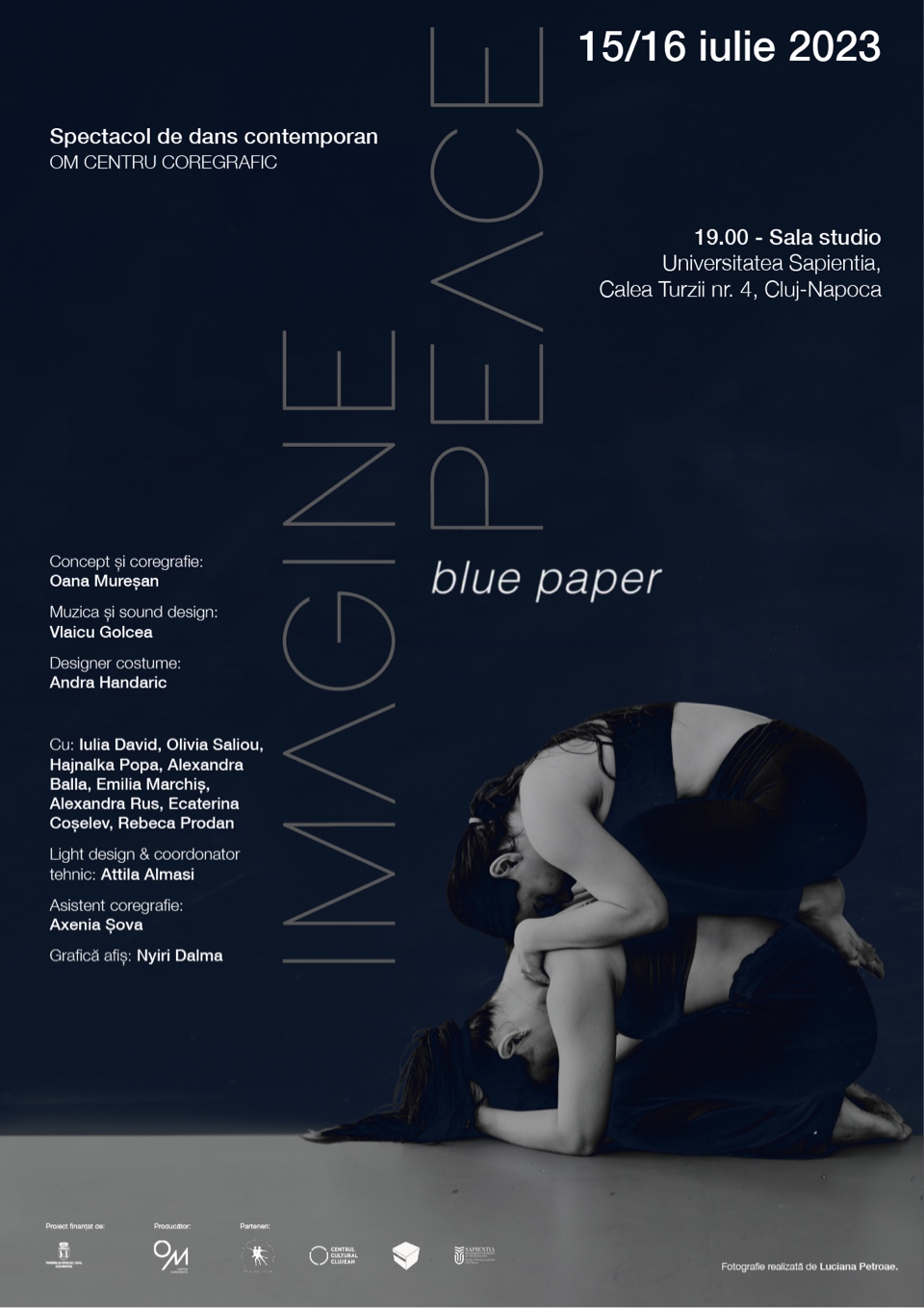 Imagine Peace-blue paper